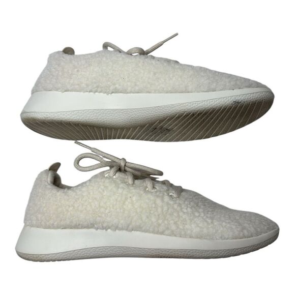 Allbirds Women’s White Wool Runner Fluffs Sneakers. Size 10. - Picture 3 of 9